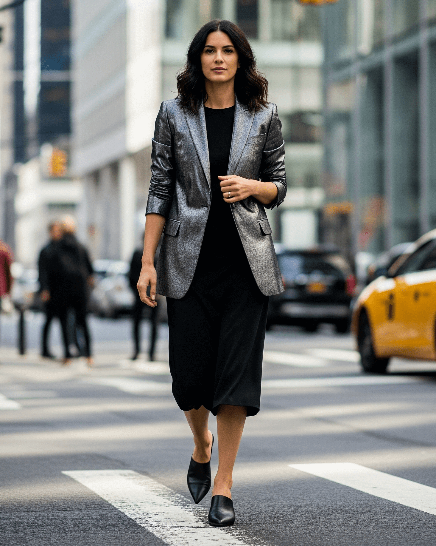 Žena ve stylovém outfitu