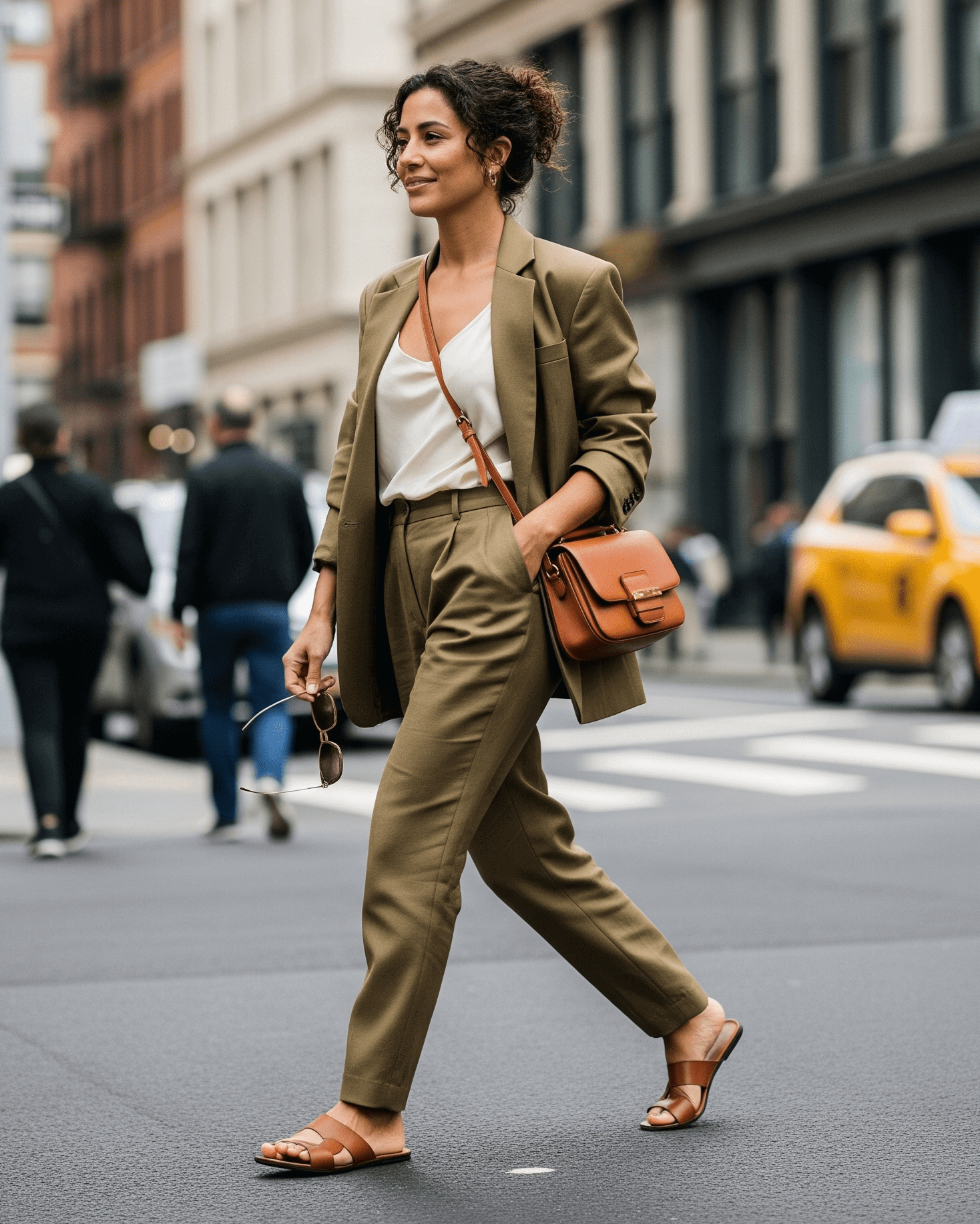 Žena ve stylovém outfitu