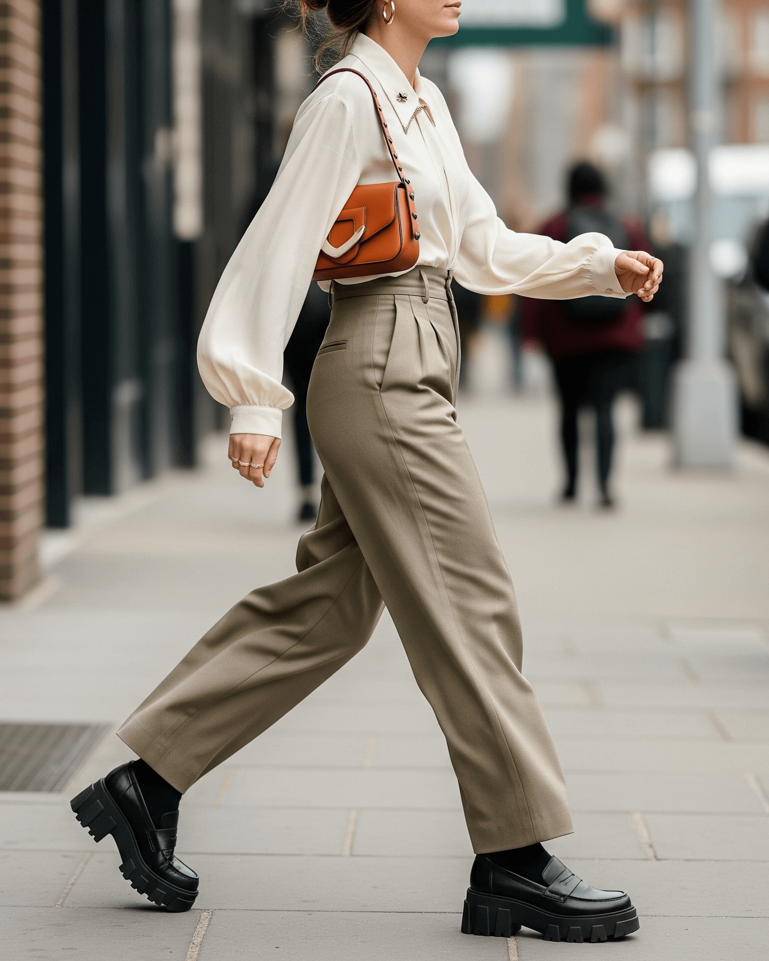 Žena ve stylovém outfitu