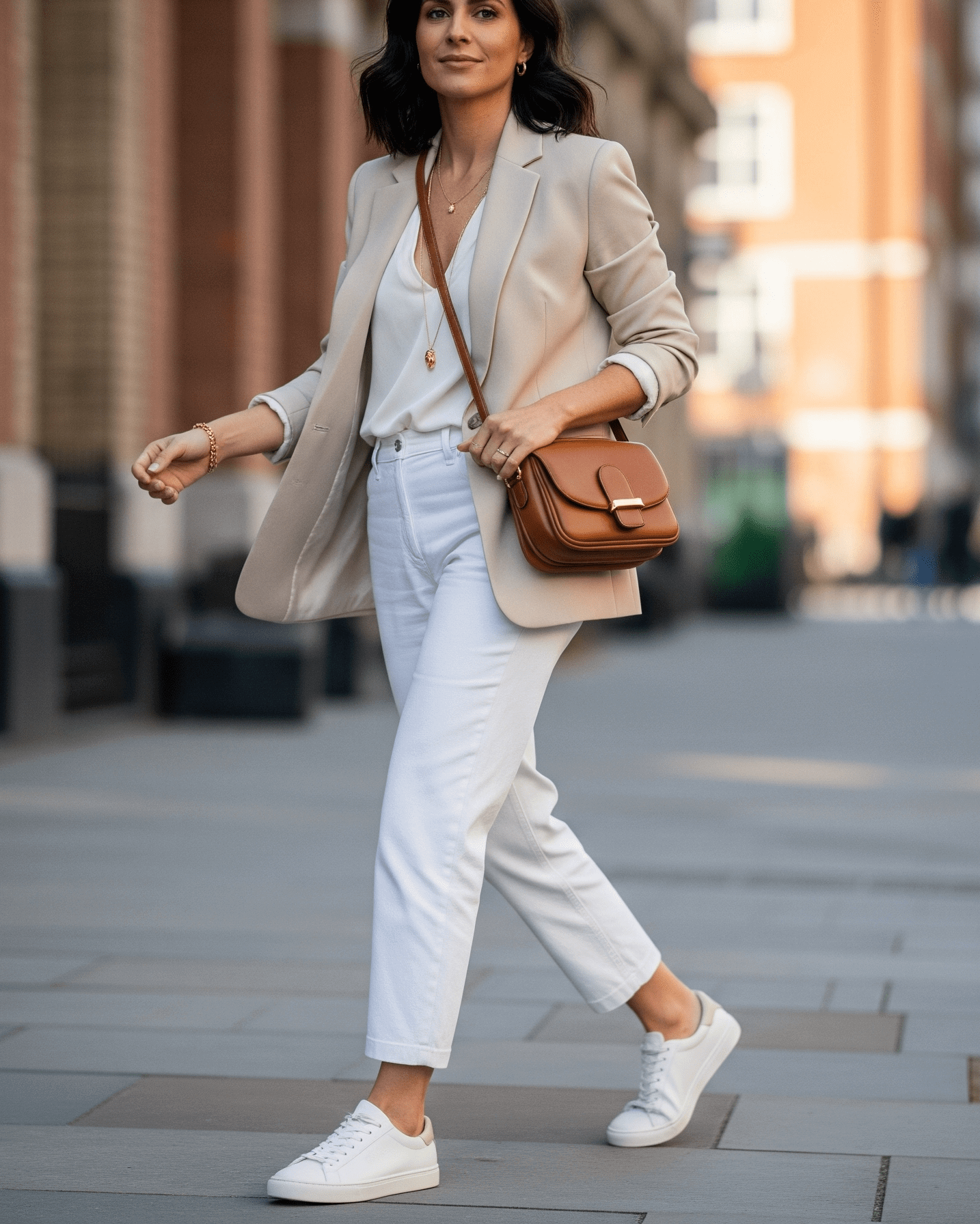 Žena ve stylovém outfitu