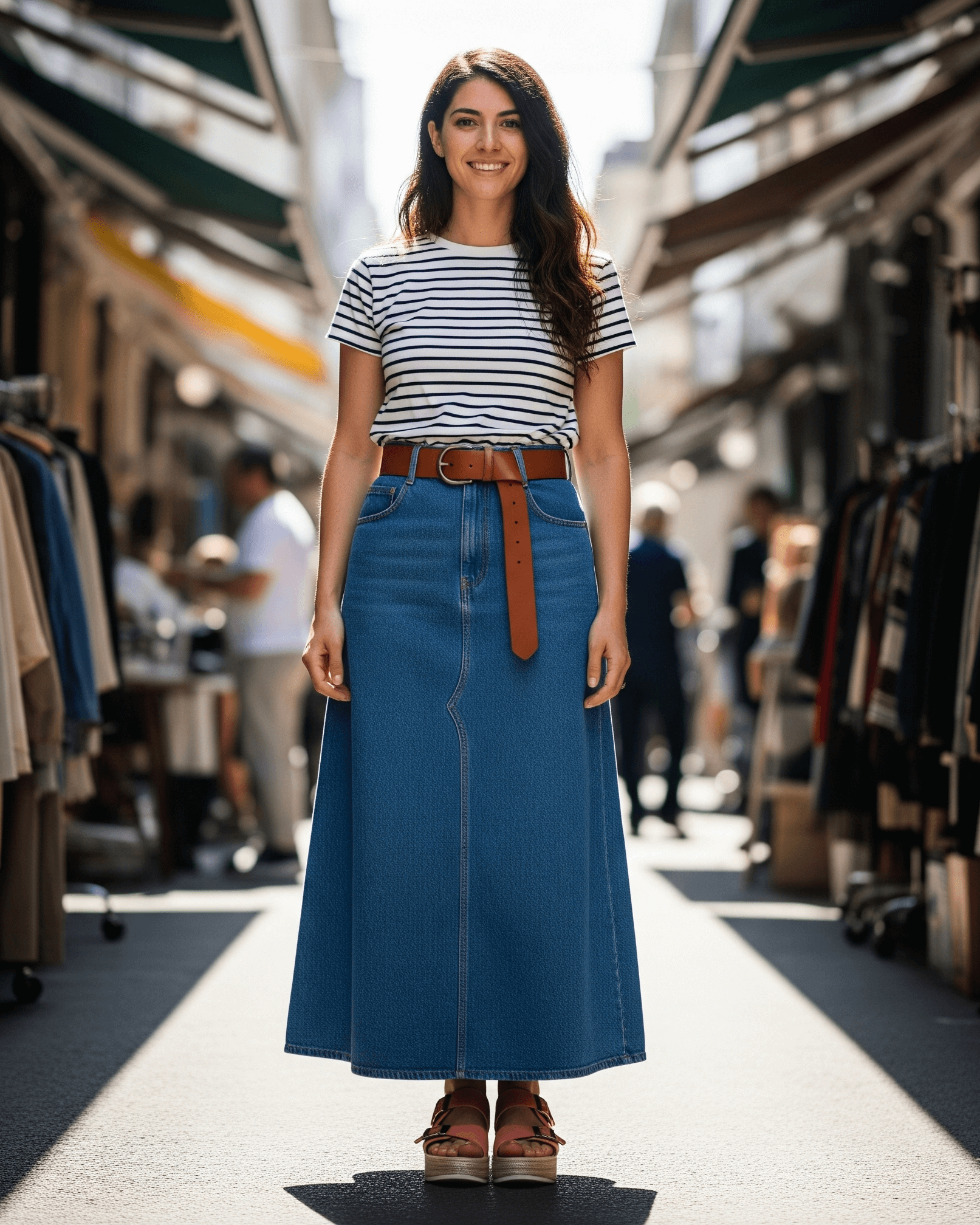 Žena v trendy outfitu