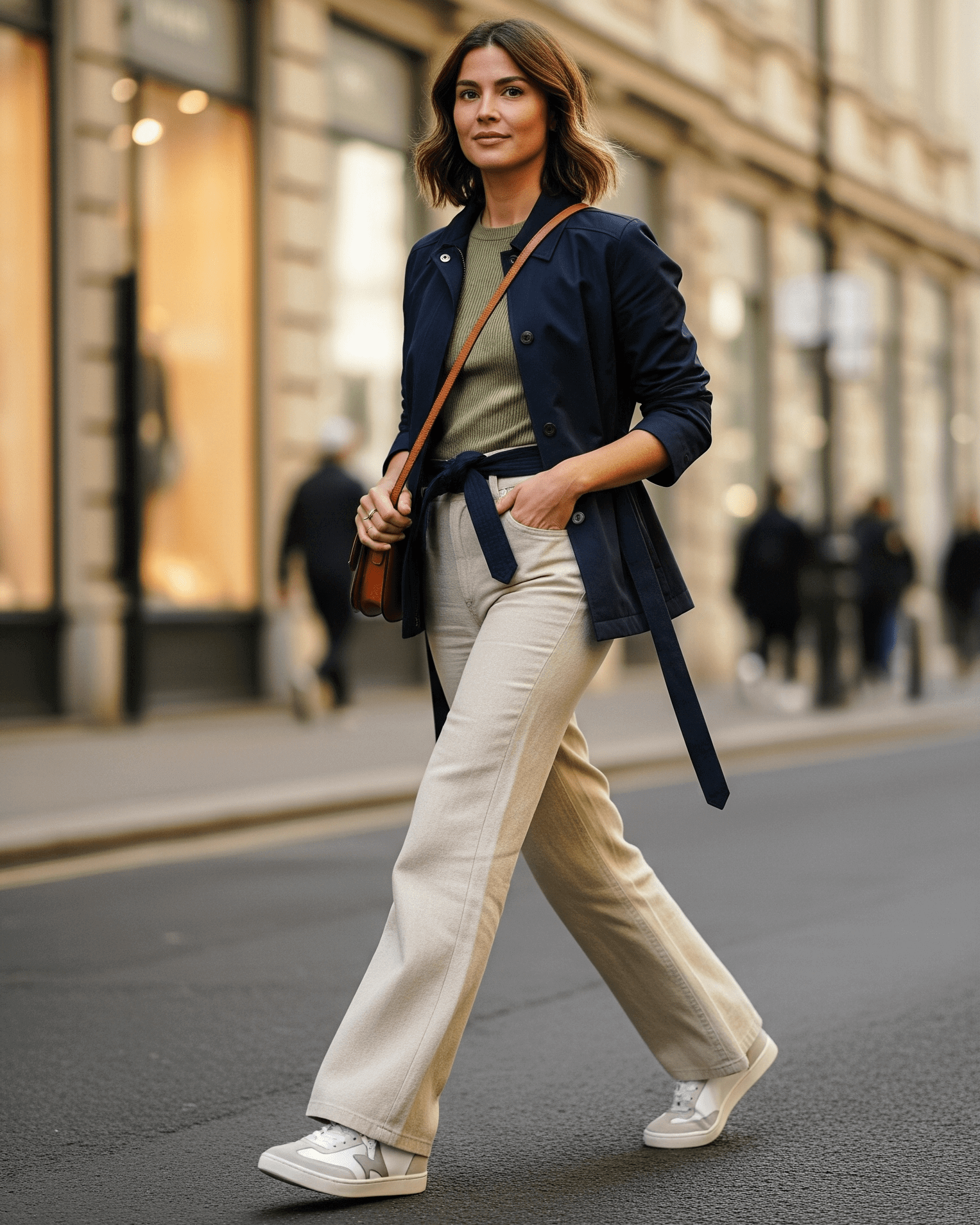 Žena ve stylovém outfitu