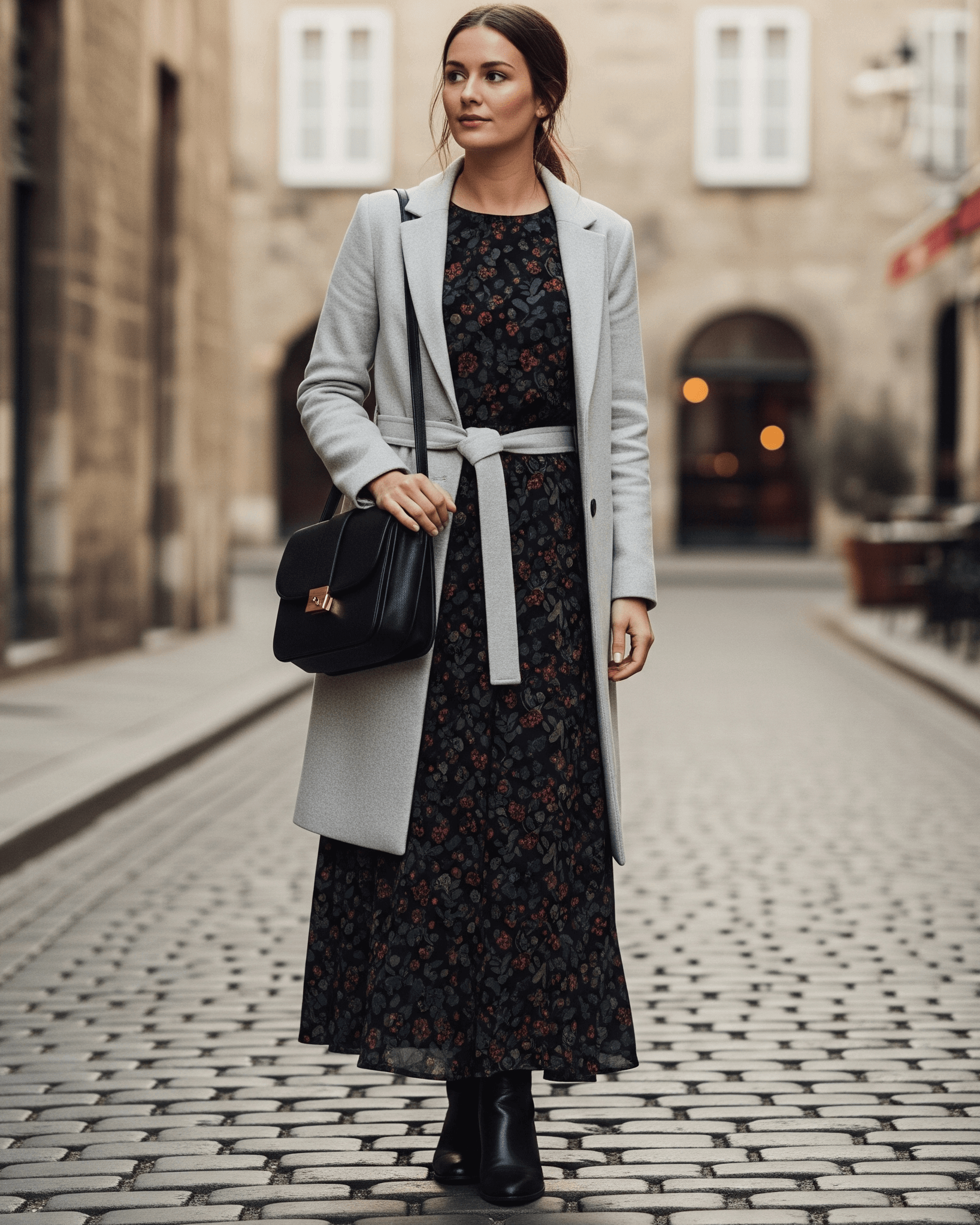 Žena ve stylovém outfitu