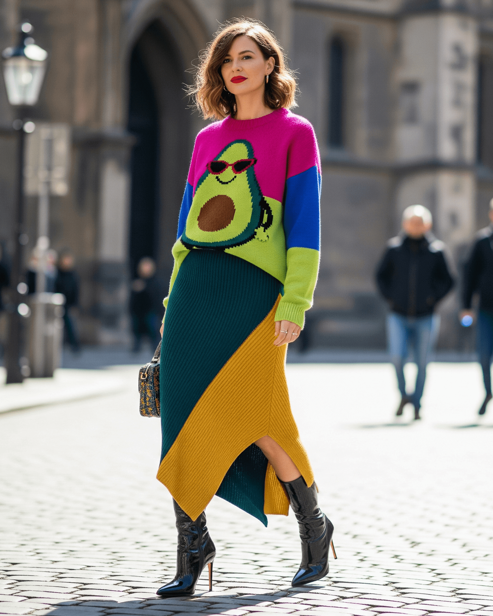 Žena ve stylovém outfitu