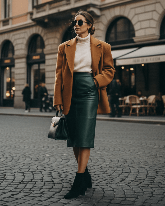 Žena v podzimním outfitu