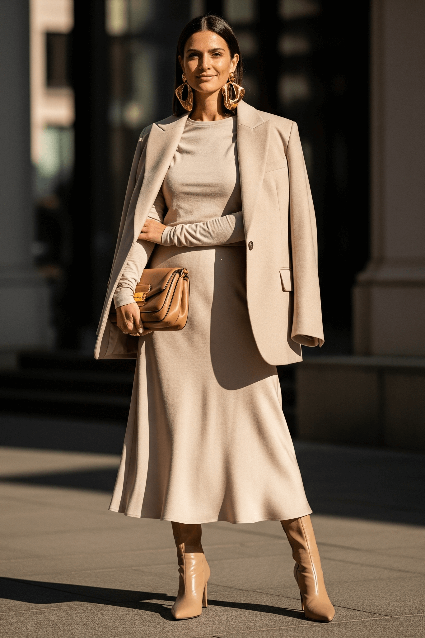 Žena ve stylovém outfitu