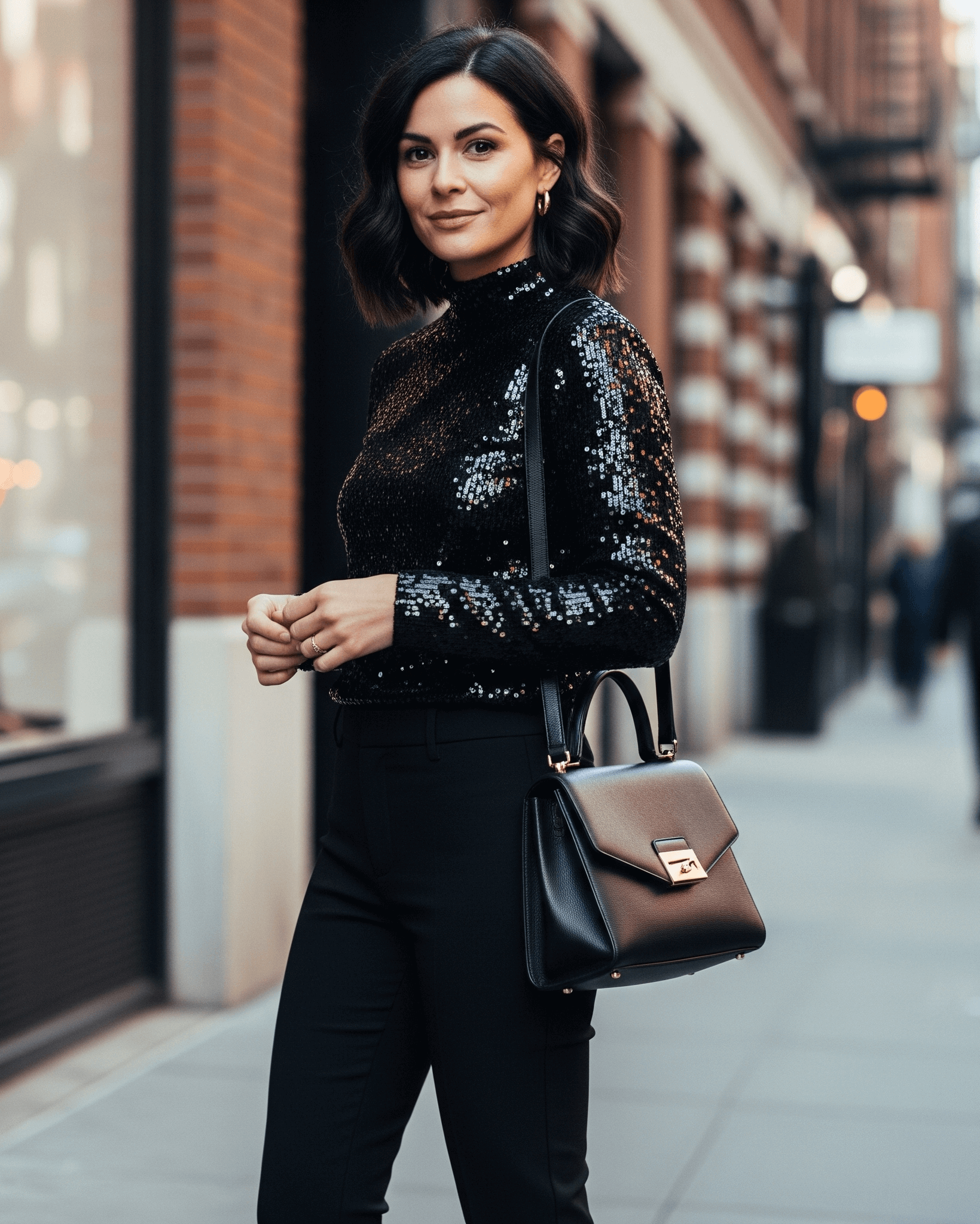 Žena v monochromatickém outfitu