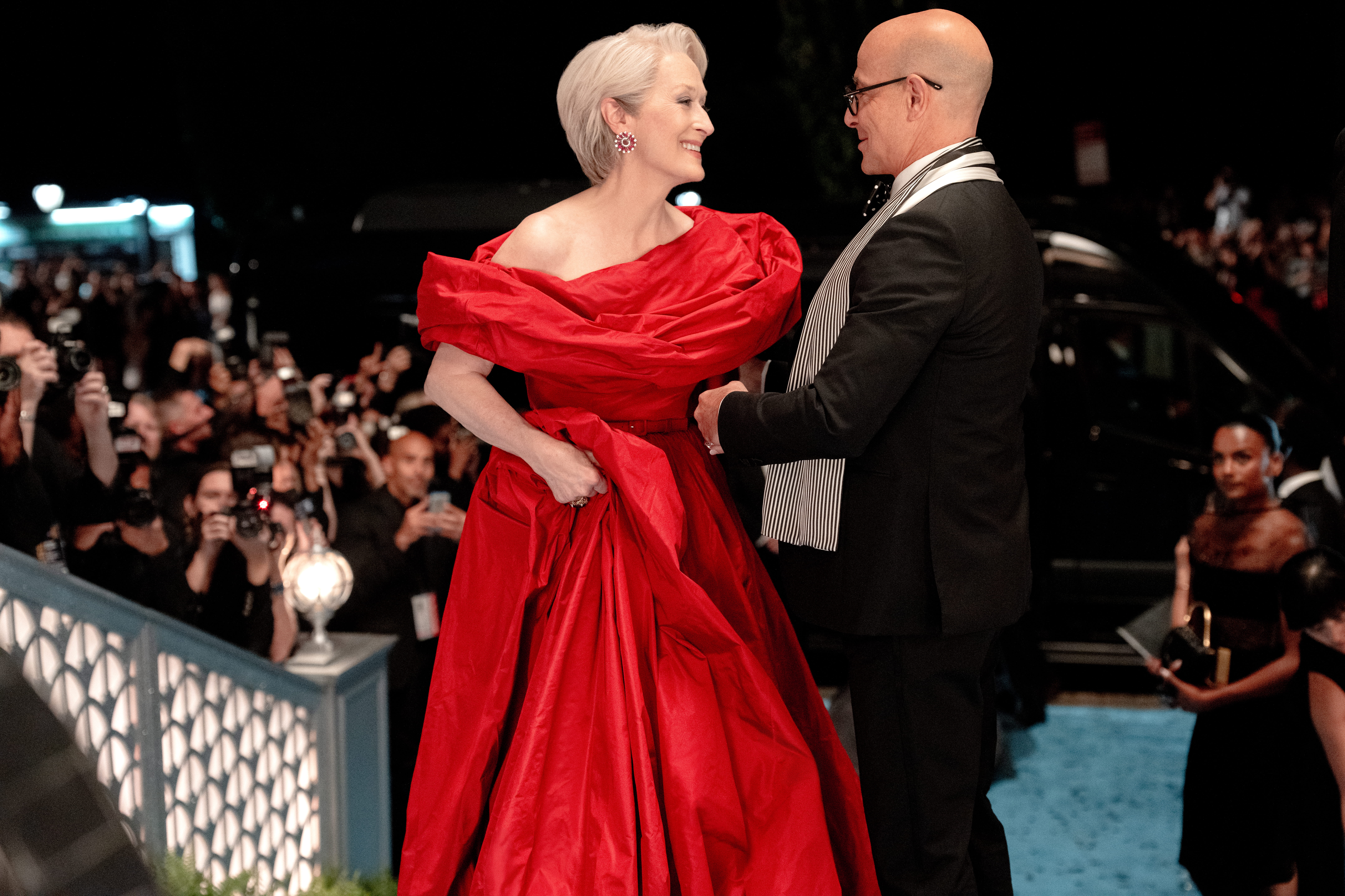 Merryl Streep a Stanley Tucci ve filmu Ďábel nosí Pradu 2